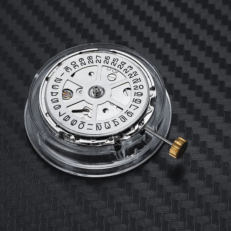 8215 automatic watch movement replacement with silver stainless steel construction