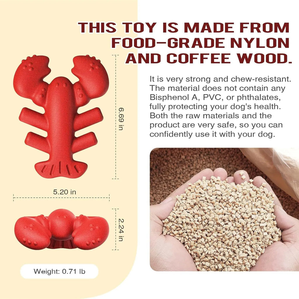 Red nylon dog chew toy for large dogs and aggressive chewers measuring 170mm