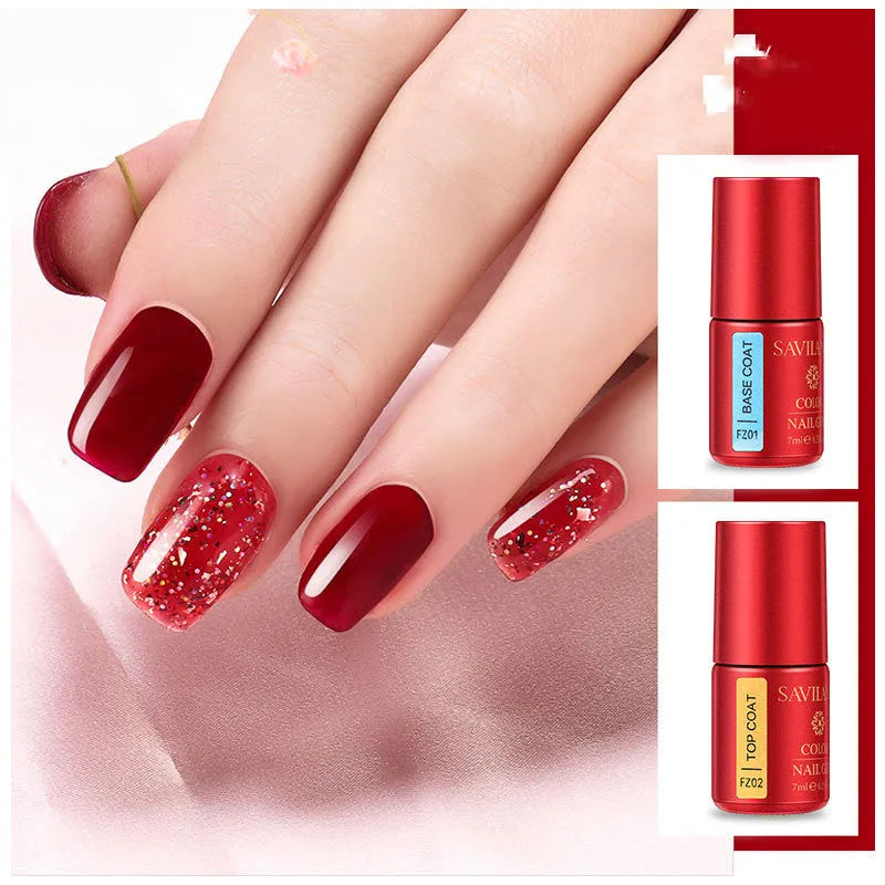 Transparent phototherapy glue 7ml resin nail gel frosted bottom seal