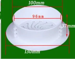 Air conditioning wall hole cover kit with plastic plugs, tuyere covers, and sealing glue for 37-165mm openings