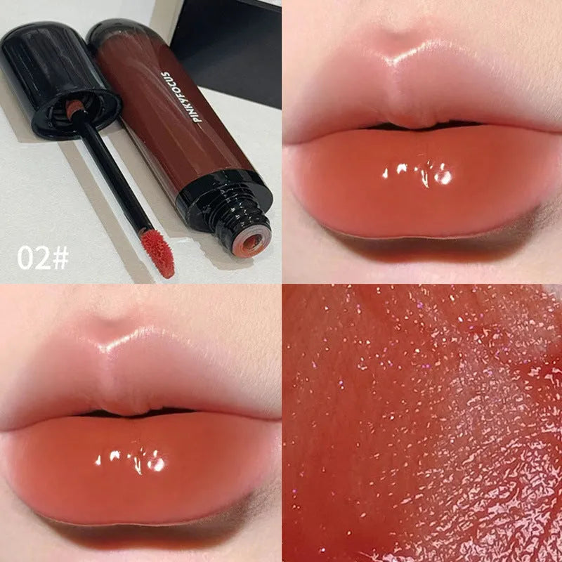 Black Shiny Makeup Mirror Lip Lacquer liquid lipstick in six colour options
