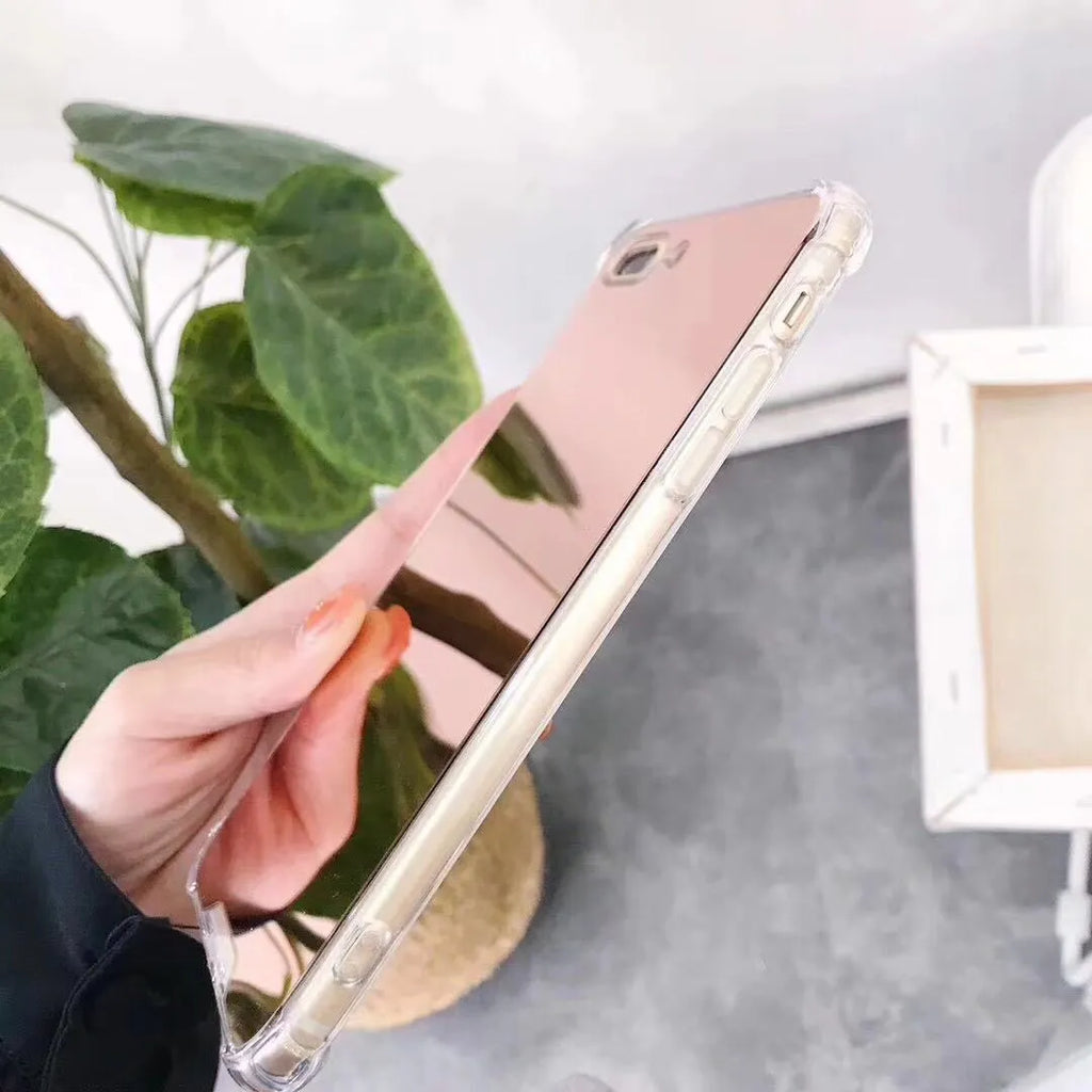 Mirror finish TPU phone case for iPhone shown in multiple colour options