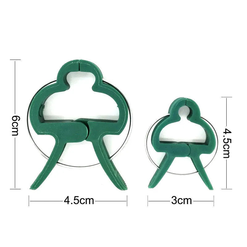 Green plant fixing clips for supporting tomatoes cucumbers and climbing vines
