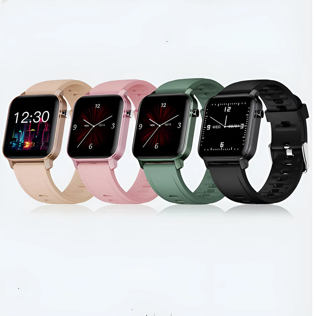 Black M2 smart bracelet watch with colour screen and silicone wristband on a wrist