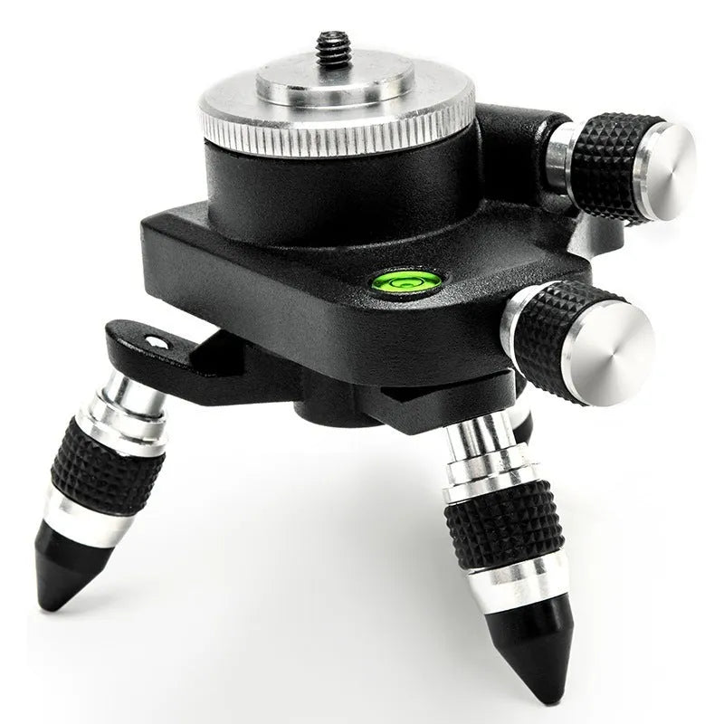 Black aluminium alloy spirit level tripod base with 360-degree swivel mount for YL-30 model