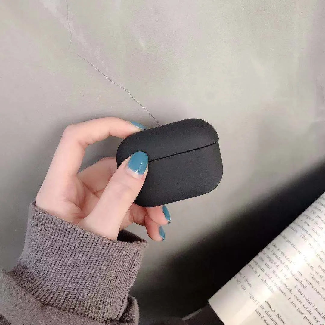 Plastic protective case for AirPods Pro shown in multiple colour options