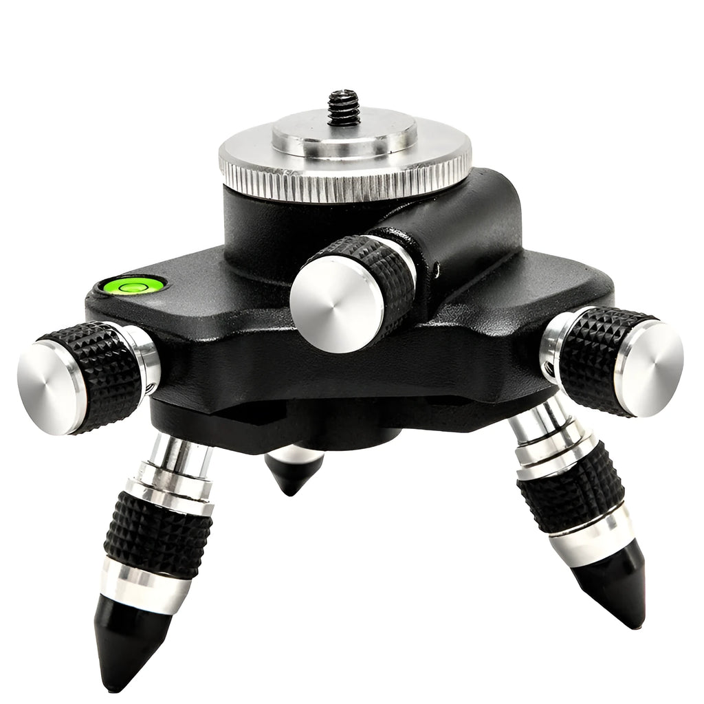 Black aluminium alloy spirit level tripod base with 360-degree swivel mount for YL-30 model