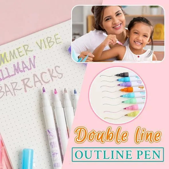 Highlighter pen student marker with 1mm-2mm line width, water-based ink, Japanese plastic nib, available in multiple colours