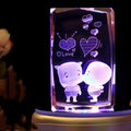 Small MP4 Bluetooth colourful crystal light in gift box with eight style options including Rose Ring and Happy Birthday.