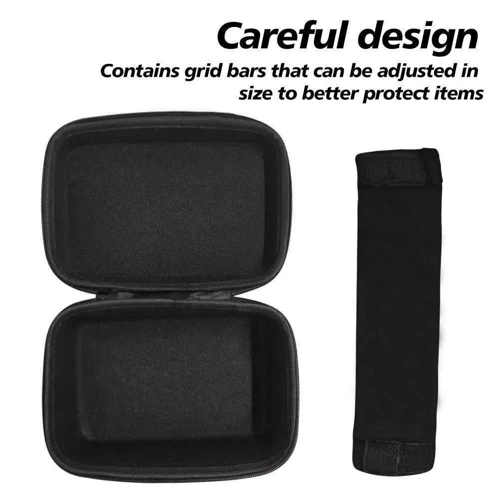 Black HY300 Pro portable storage box for home projector accessories, dustproof carrying case