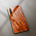 Wood grain glass phone case for Note8 with TPU tempered glass back and machined finish in striped style