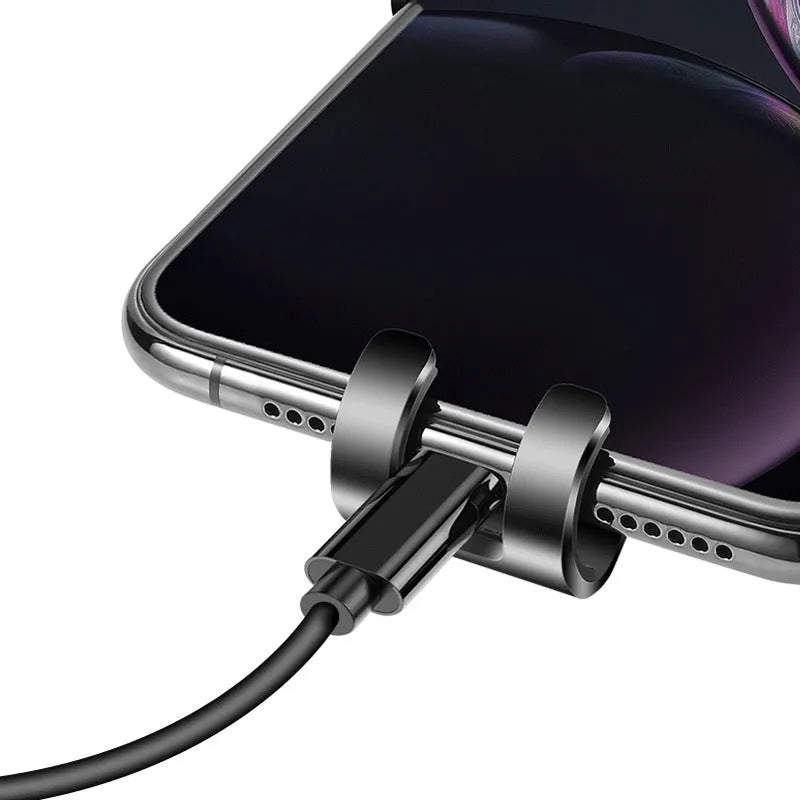 Black S4 gravity mirror ABS mobile phone bracket mounted on car air conditioning vent holding smartphone
