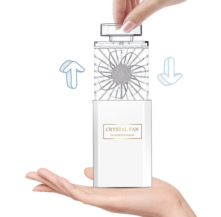 Pink USB rechargeable portable perfume fan for personal aroma diffusion