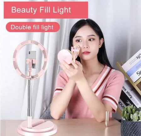 Portable selfie ring light LED 290mm for YouTube vlog live photo with remote control black colour