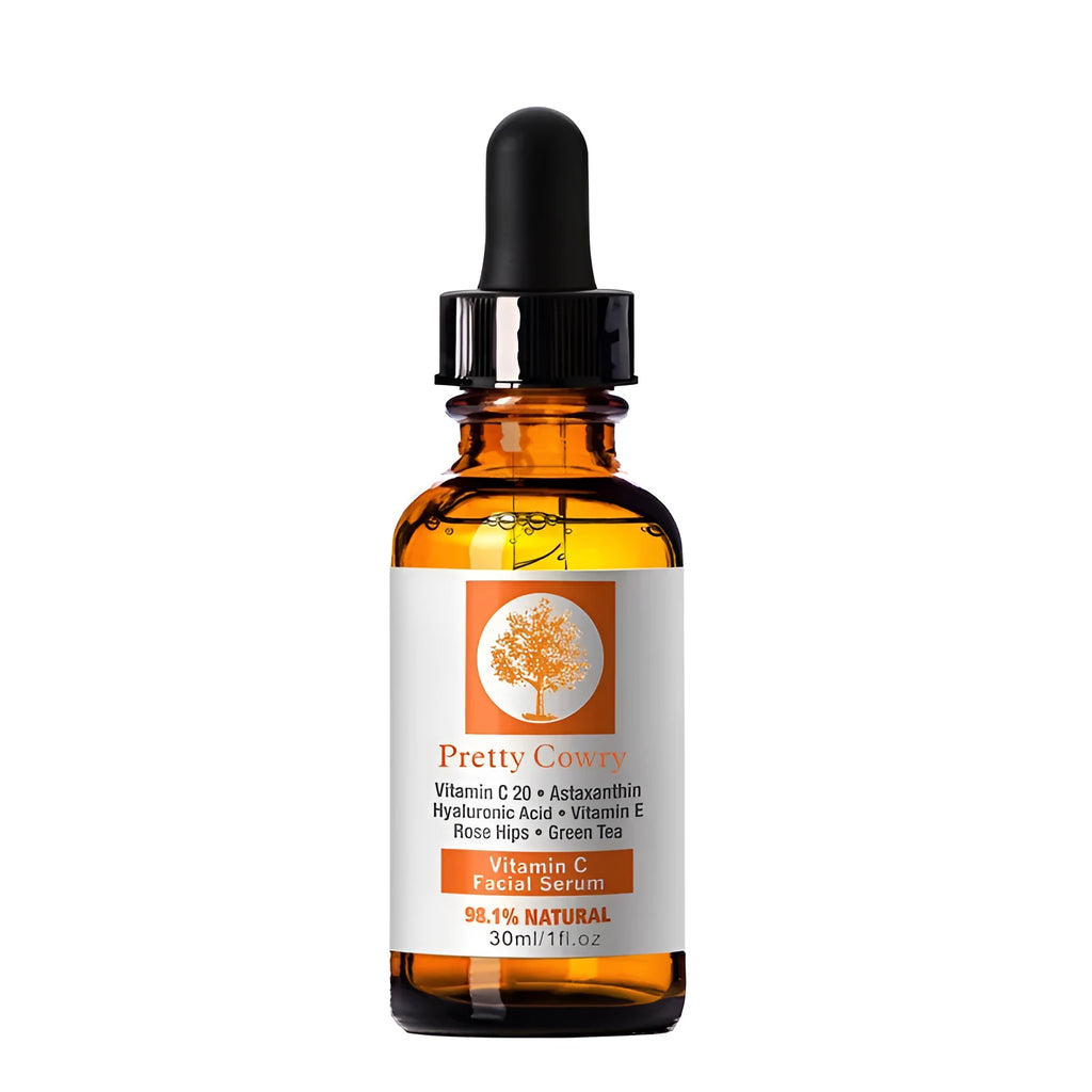 Vitamin C brightening serum in a 30ml bottle for skin whitening and freckle removal