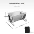 Stainless steel folding barbecue oven with grill rack and storage bag for outdoor cooking