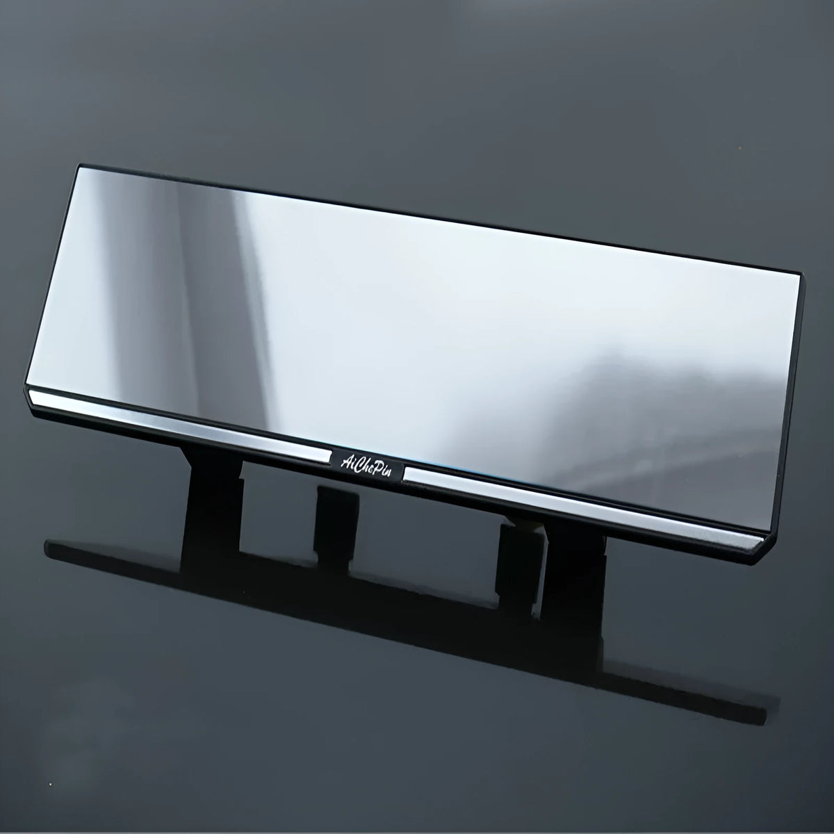 White high definition glass interior rearview mirror with ABS cover, 305x80mm