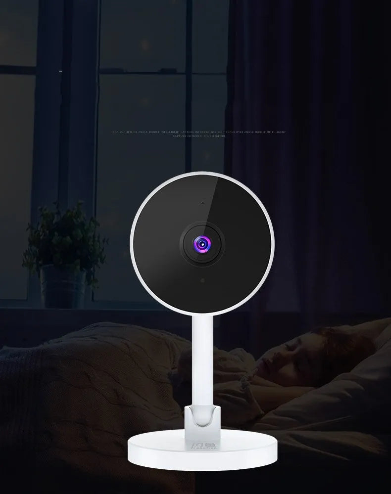 White gun-style WiFi security camera with 1080p resolution for home monitoring