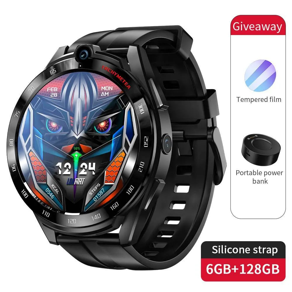 All Netcom Student Phone Smart Watch with 1.6 inch TFT screen and silicone strap showing the front camera