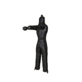 Humanoid Punching Bag Boxing Wrestling Sparring Dummy Explosion-Proof Space Leather Hollow Self-Filling Fire Fighting Training Two-Leg Dummy for Martial Arts Sanda and Fitness Workout Black or Red