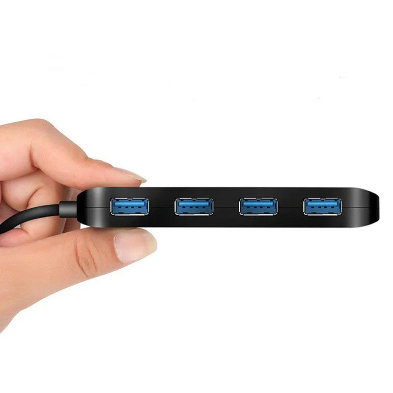 USB 3.0 4 port hub, model Gms-1103u3, with external power supply and Type C and USB ports