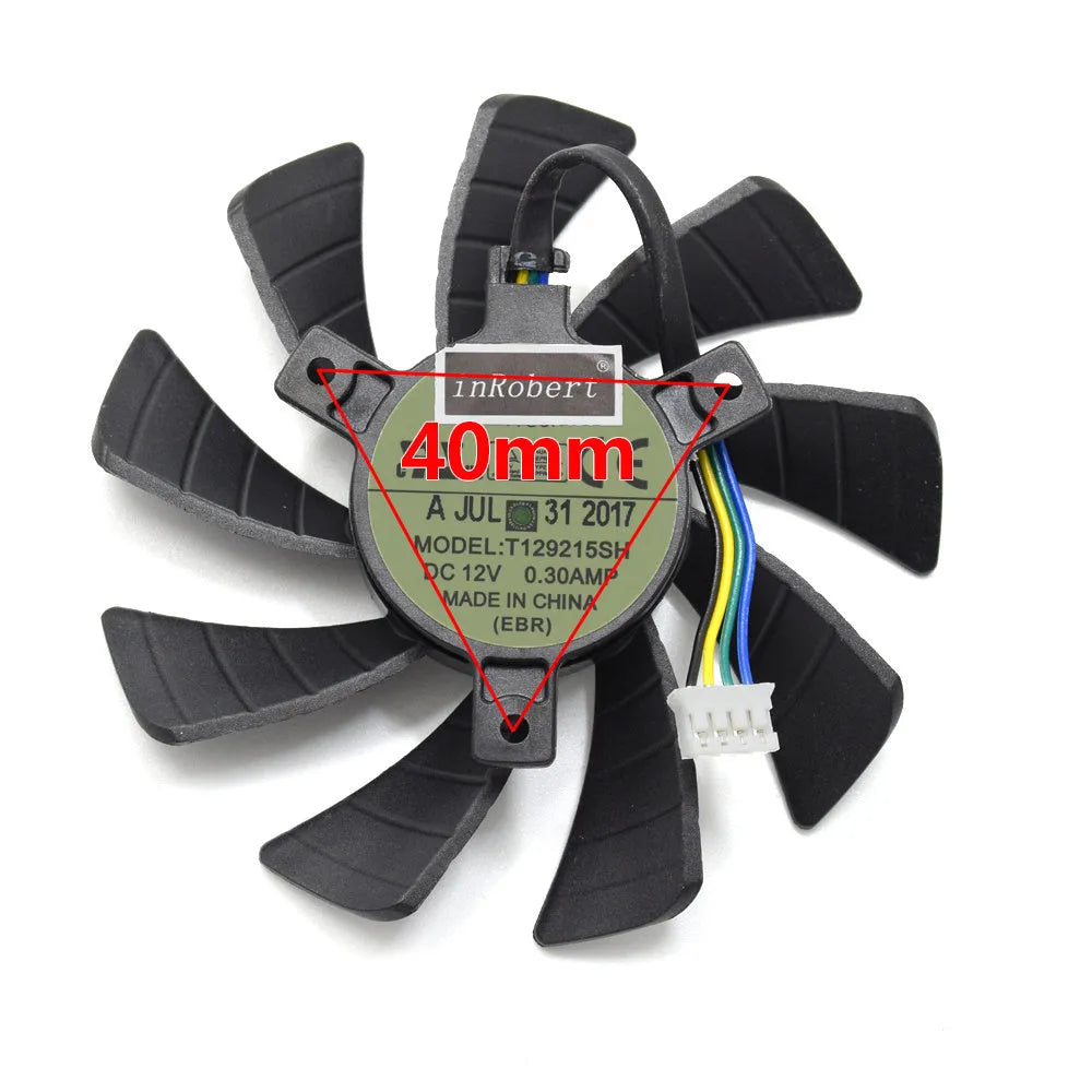 Black 85mm square PC cooling fan with four blades and a 4-pin power cable connector