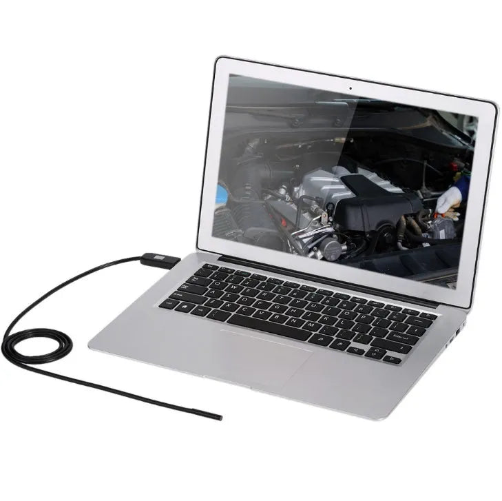 OWSOO USB endoscope camera with flexible tube, 6 LEDs, and attachments including hook and magnet
