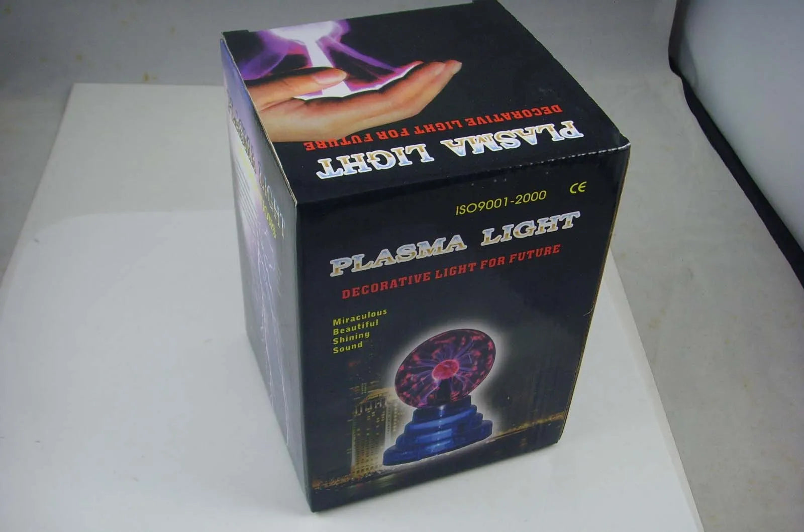 Colourful modern USB magic ball light with clear glass sphere on ABS base for promotions.