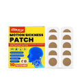 Pack of 10 motion sickness patches with wormwood extract and herbal ingredients for travel