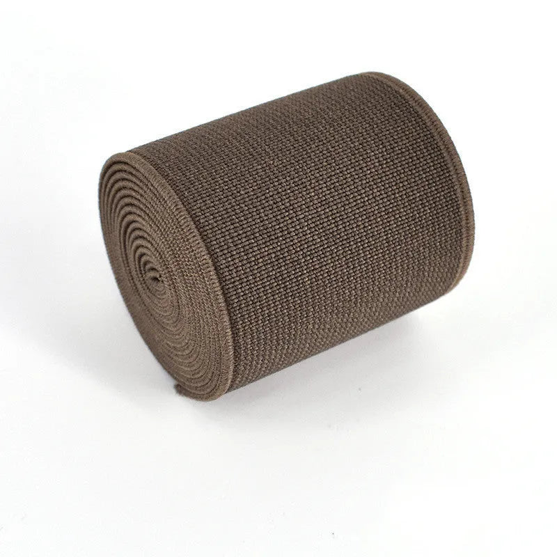 5cm wide rubber elastic band in ten fashion colours including black, brown and blues