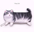Cute cat design 3D printed cosmetic bag with zip closure in a choice of colours.