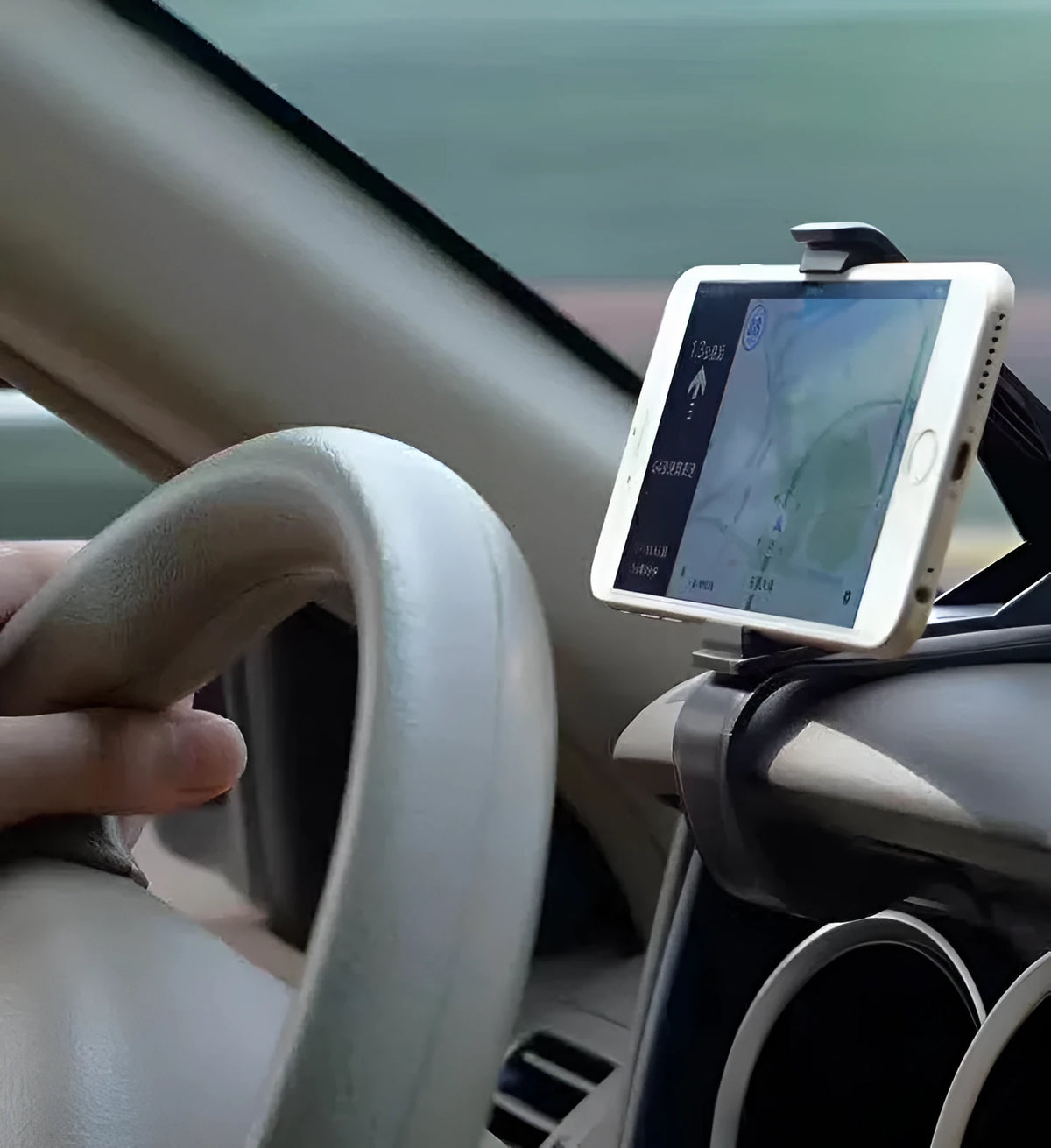 Black G-40 car bracket for steering wheel, instrument panel, or workbench mobile phone navigation