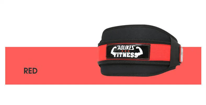 Nylon fitness weightlifting waistband with hook and loop closure in black colour