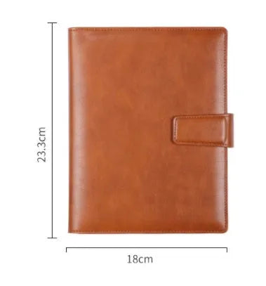 A5 PU leather buckle 6-hole clip notebook in black, 18x23.3cm, with 80 sheets of Daolin paper
