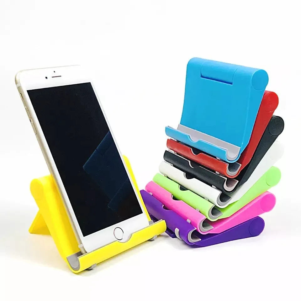 S059 universal folding phone and tablet stand in black, PP and TPR, 10cm x 8cm x 2cm, 37g