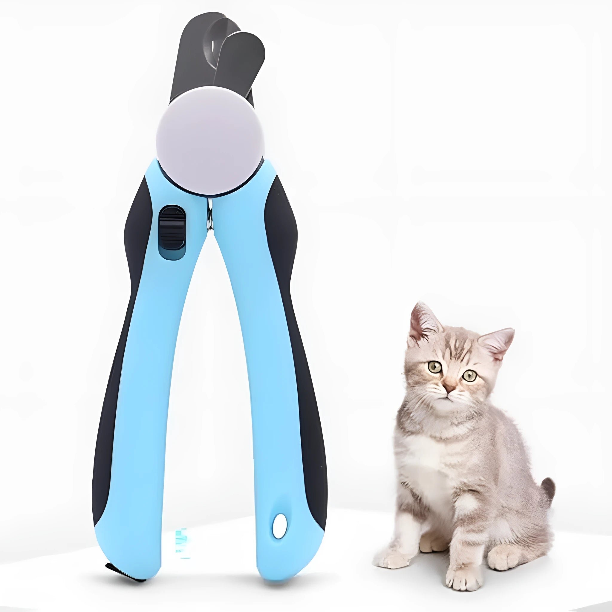 Blue heavy duty dog nail clippers with safety guard for large dogs thick nails measuring 16.8cm