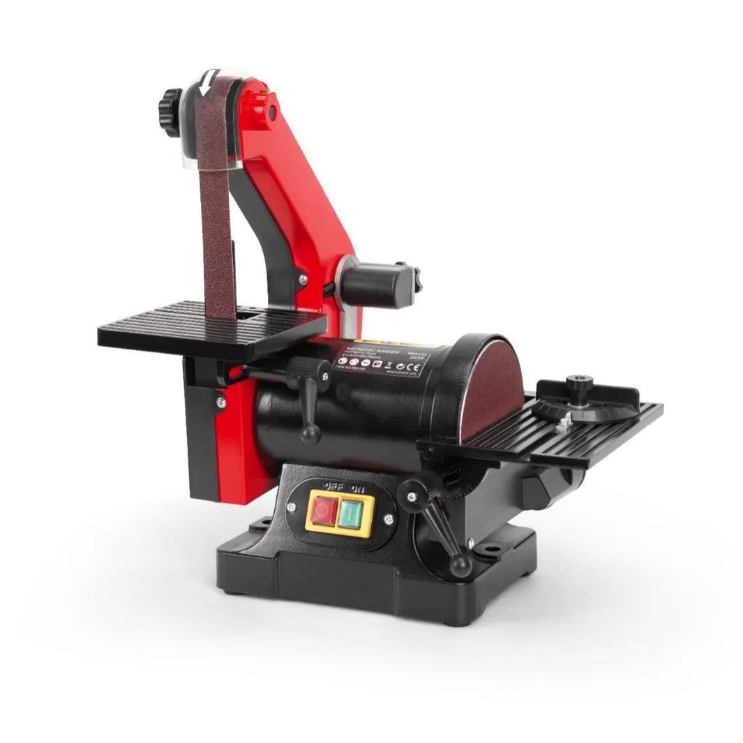 Small electric disc belt sander for household use with power cord