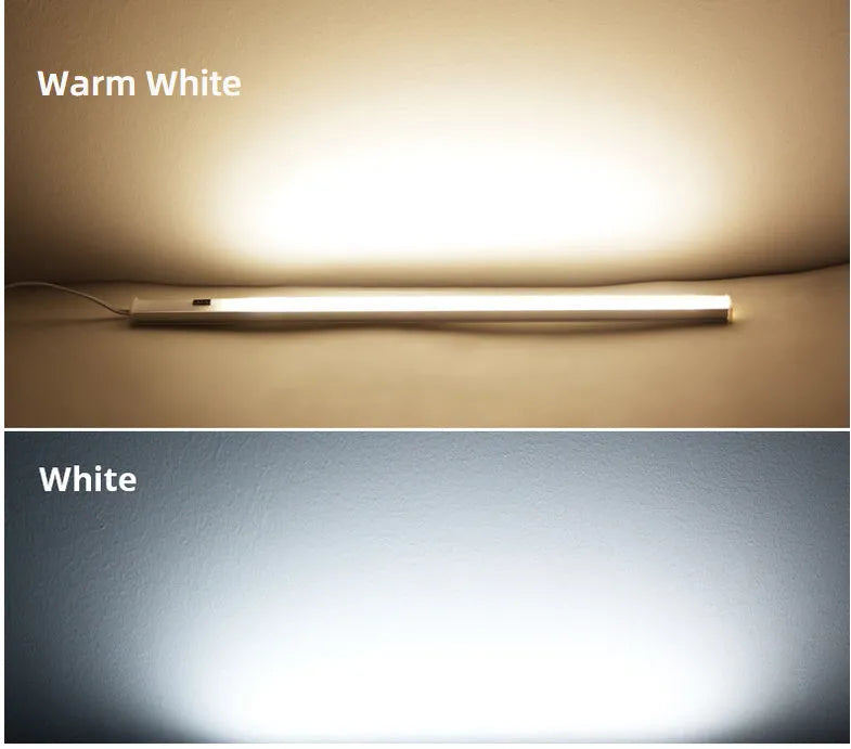 Aluminium profile LED strip light bar for cabinet and bookshelf installation.