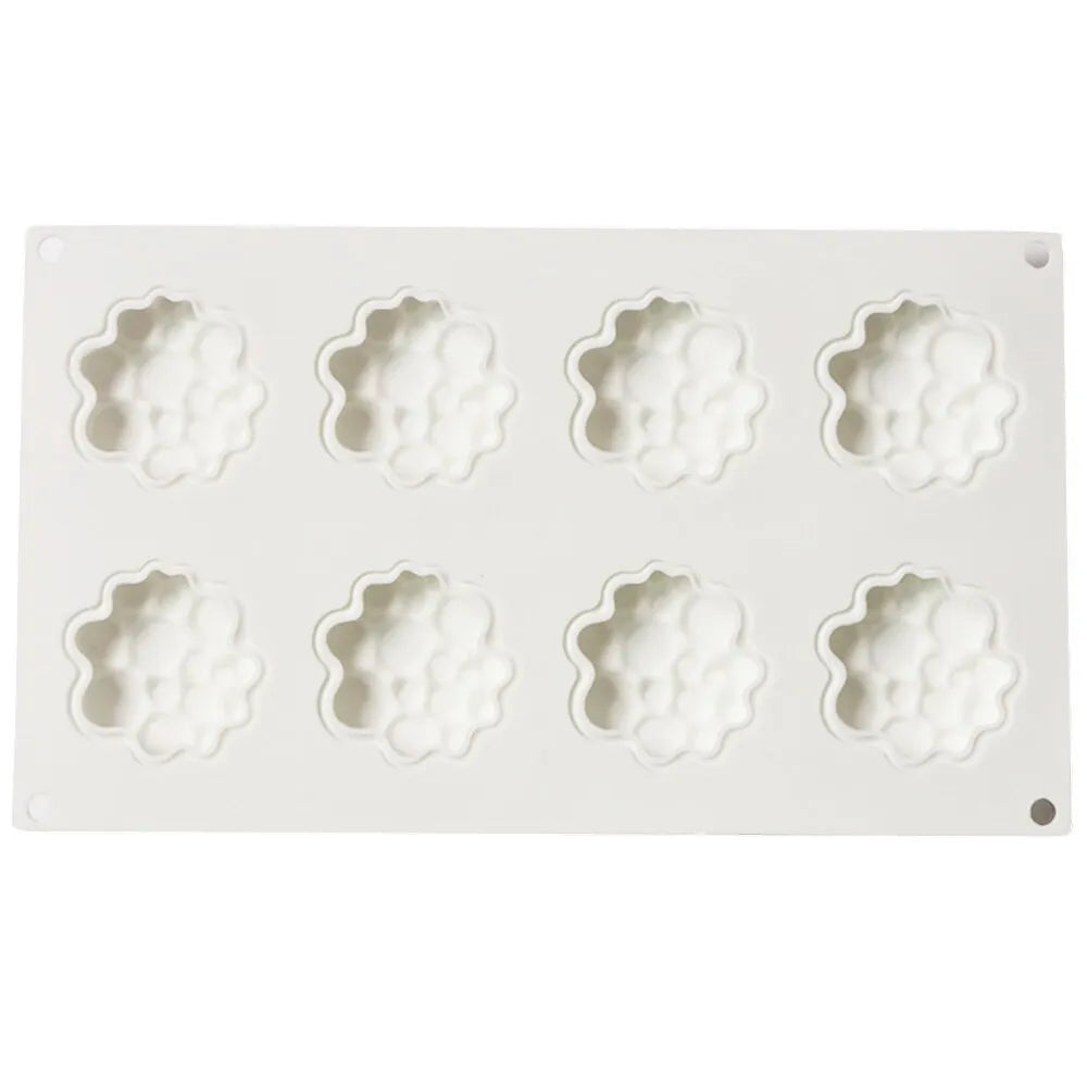 Round silicone baking mould with bubble tower pattern for cakes and desserts