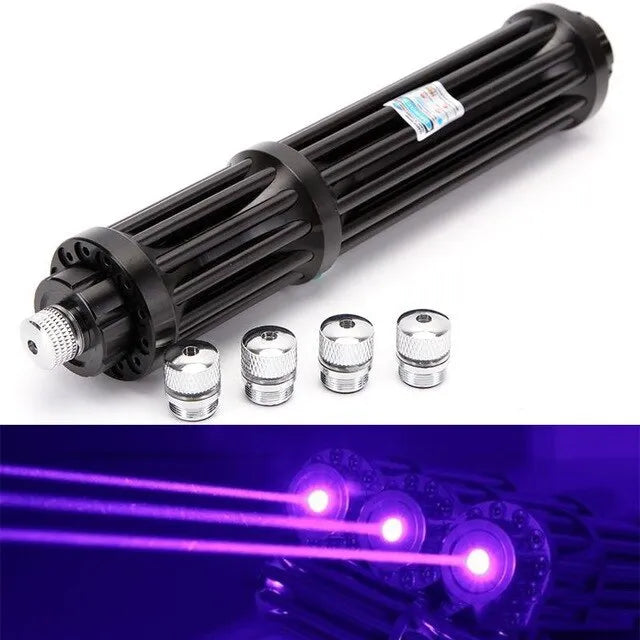 Black aluminium tactical flashlight with laser indicator showing tail switch and 168mm length