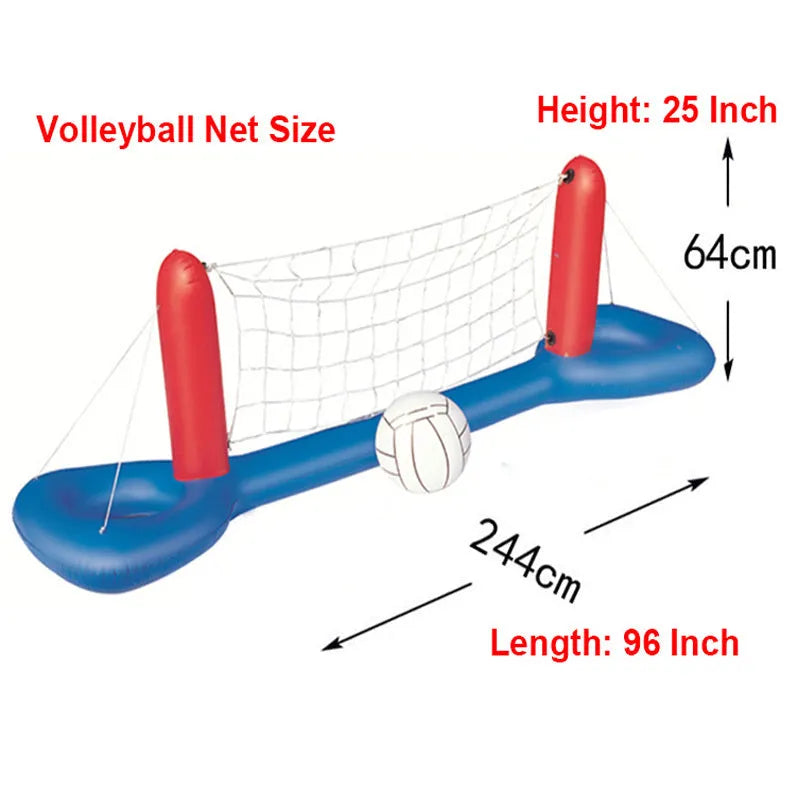 Inflatable floating pool basketball hoop with three coloured rings for summer water play set