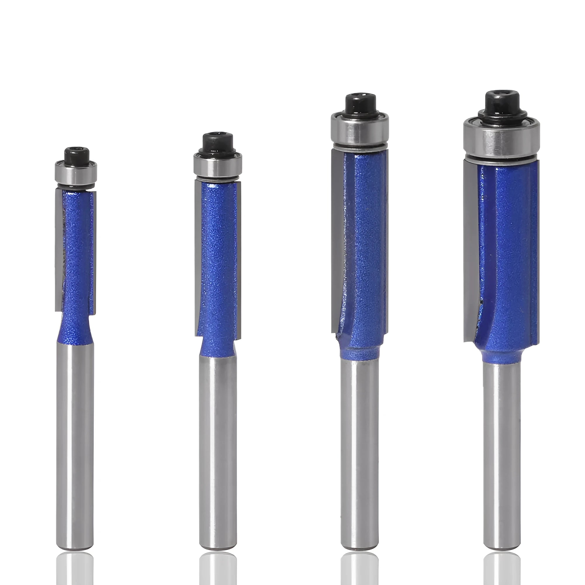 Professional woodworking trimming knife four-piece set with cemented carbide blades