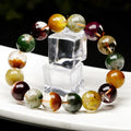 Crystal bead bracelet with colourful ghost cornucopia pattern in ethnic retro style