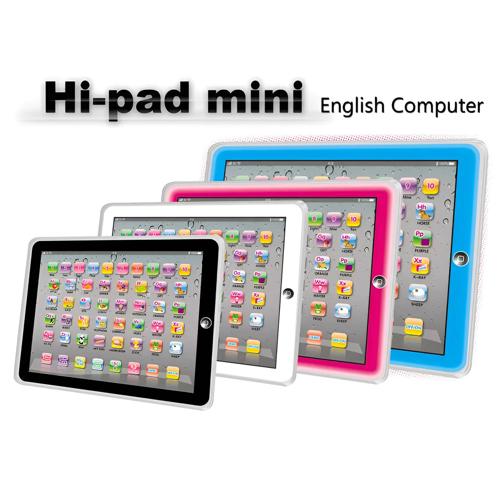 Student activity pad in blue, pink, black, and white measuring 24.3 by 1 by 19 cm