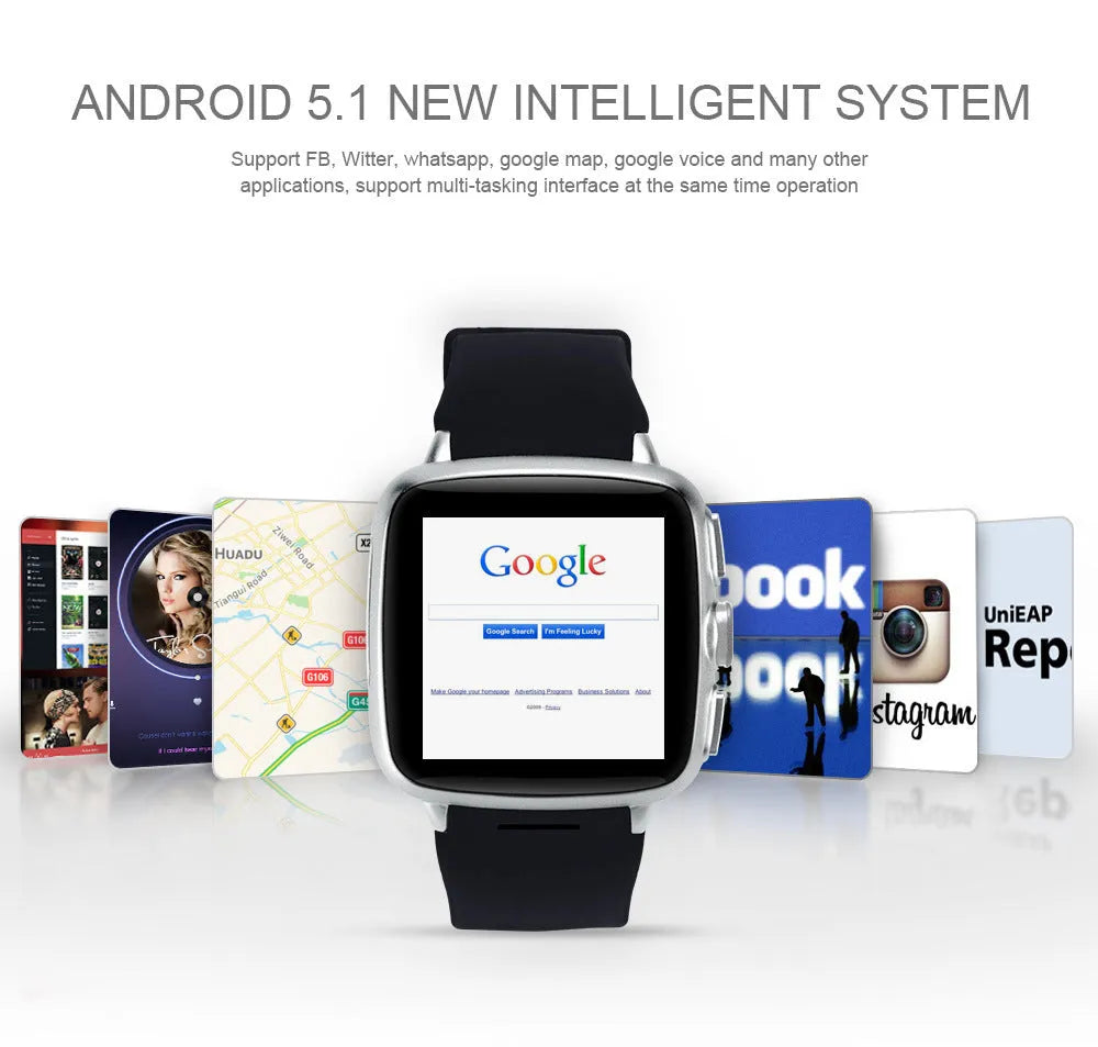 Black or white Z01 smart watch with a 1.54-inch touchscreen on a wrist.
