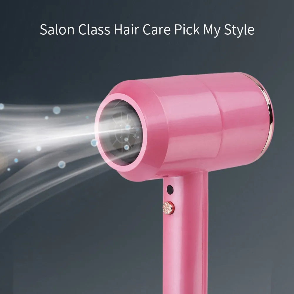 Hotel hammer hair dryer with dual voltage 1800/2000W, three speed settings, two air nozzles and one diffuser nozzle, available in Grey