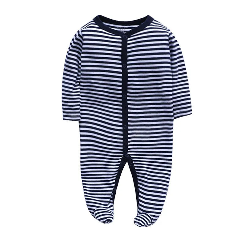 Cotton one-piece baby romper with dinosaur print for infants 3-12 months