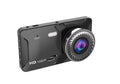 4-inch touch screen driving recorder with HD night vision and 170° wide-angle lens mounted on windscreen