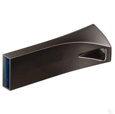 Small triangle metal USB 2.0 drive with write protection switch and indicator light in silver finish