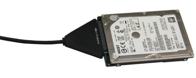 Black USB 3.0 to SATA 7+15 pin external hard drive adapter cable for 2.5 inch and 3.5 inch drives